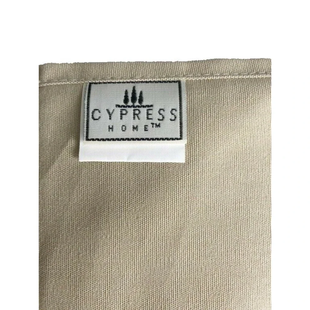 Cypress Home Fabric Napkins Taupe Beige Easy Care 100% Cotton 19x19